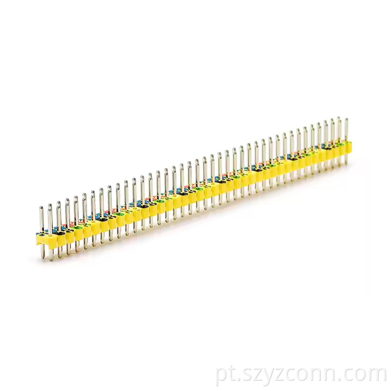 2.54mm Pitch Pin Header Dual Row Straight SQ0.64mm H2.5mm 21P-240P Colour (4)